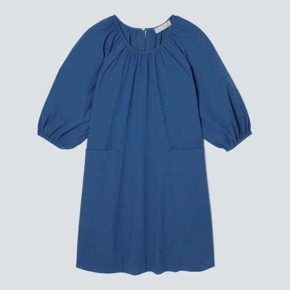 Everlane - The Seersucker Puff Sleeve Dress - Picture 6 of 7
